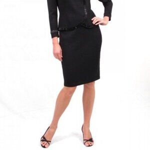 J.S.S. Knitwear Knit Skirt in Black Size 8